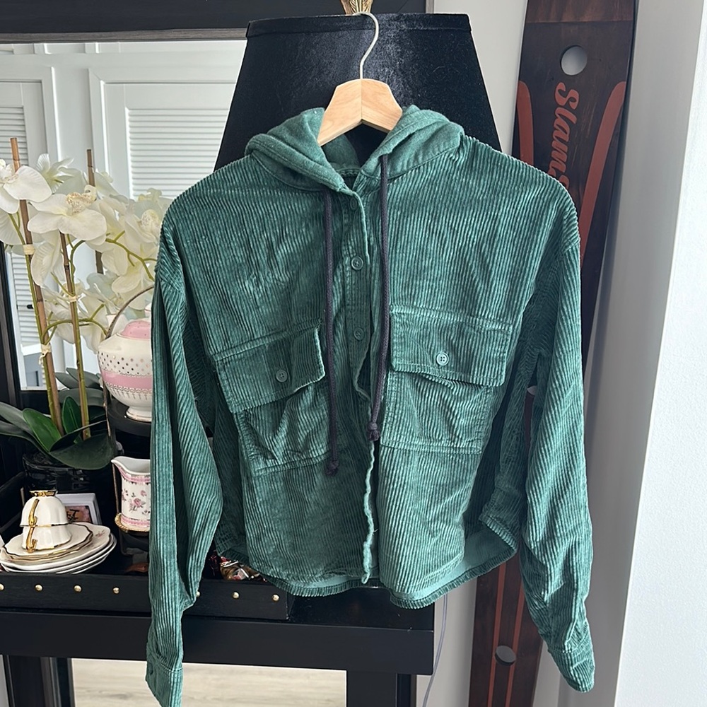 Green Corduroy Women's Jacket